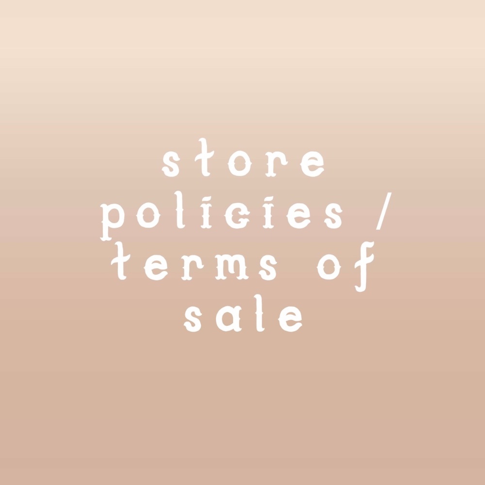 TERMS OF SALE